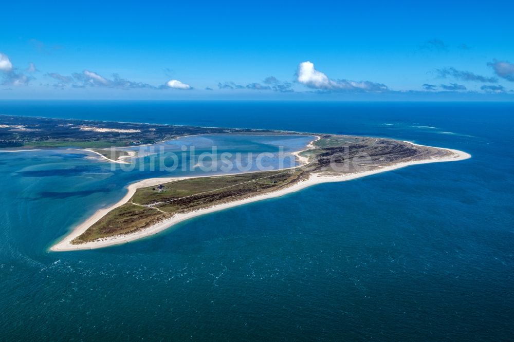 Luftaufnahme List - Küsten- Landschaft am Sylter Ellenbogen in List auf Sylt im Bundesland Schleswig-Holstein, Deutschland