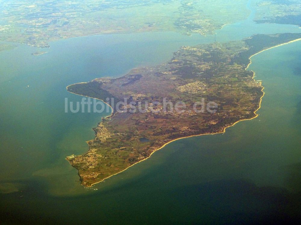 Luftaufnahme Sainte-Marie-de-Re - Küstenbereich der Atlantikinsel Île de Rè in Nouvelle-Aquitaine, Frankreich