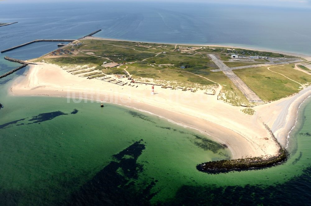 Helgoland von oben - Küstenbereich der Helgoland-Düne - Insel in der Nordsee im Bundesland Schleswig-Holstein