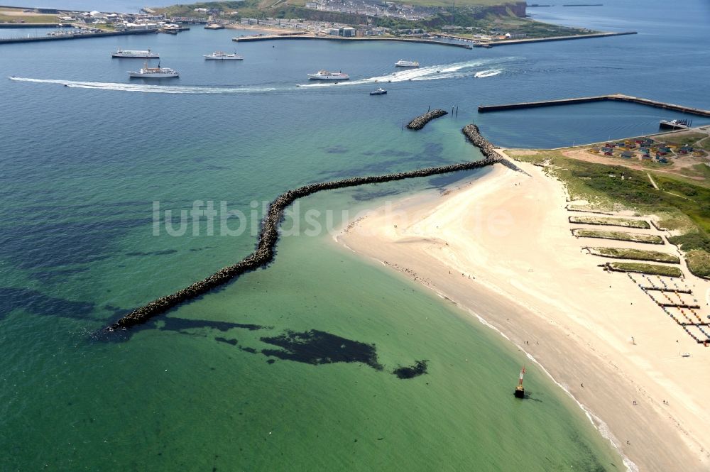 Helgoland aus der Vogelperspektive: Küstenbereich der Helgoland-Düne - Insel in der Nordsee im Bundesland Schleswig-Holstein