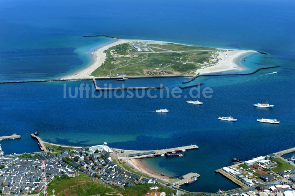 Luftaufnahme Helgoland - Küstenbereich der Helgoland und Helgoland-Düne - Inseln in der Nordsee im Bundesland Schleswig-Holstein