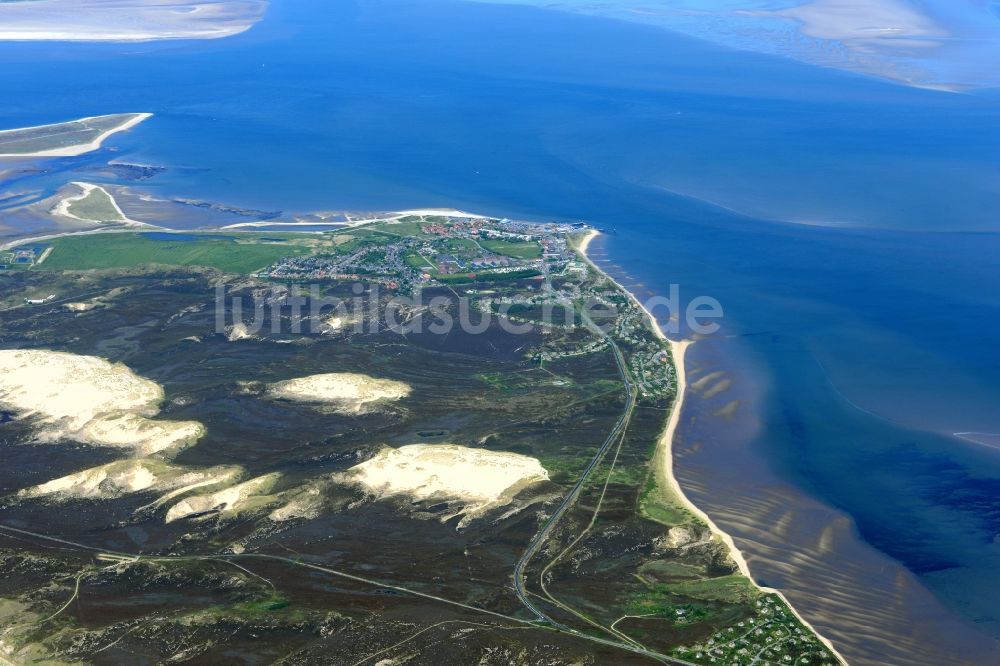 Luftbild List - Küstenbereich der Insel Sylt an der Nord - Insel in List im Bundesland Schleswig-Holstein