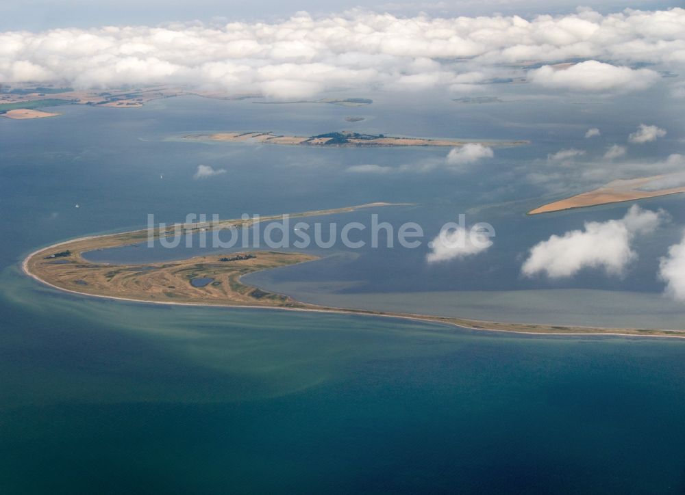 Luftaufnahme Nakskov - Küstenbereich der Langö - Halbinsel in Nakskov in Dänemark