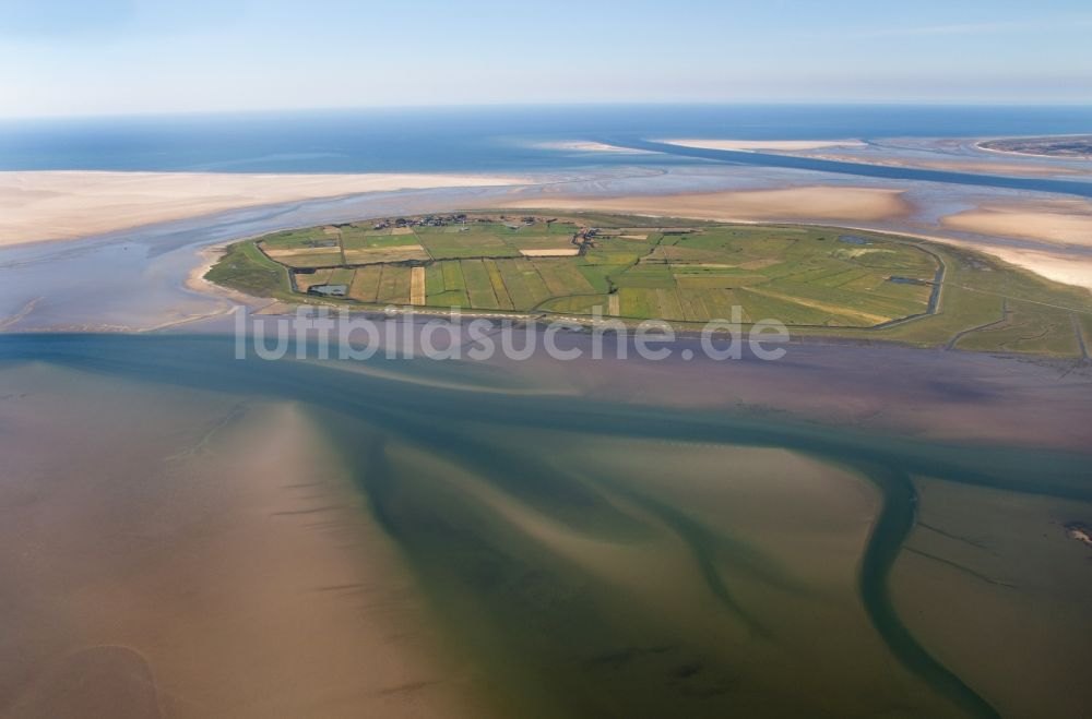 Ribe von oben - Küstenbereich der Mandö - Insel in Ribe in Dänemark