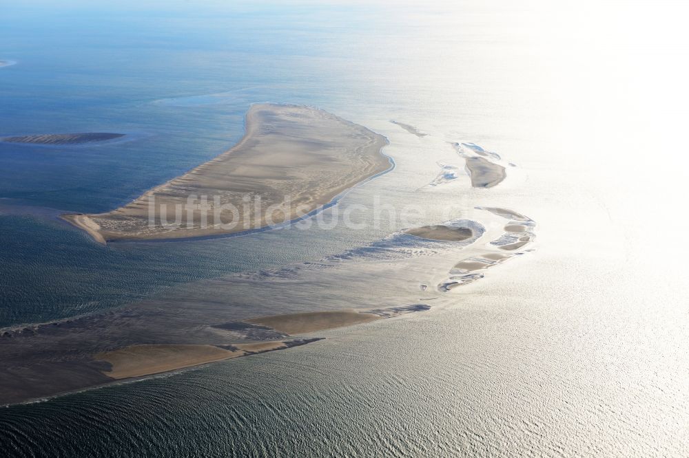 Nigehörn aus der Vogelperspektive: Küstenbereich des Naturschutz- Reservates und Vogelschutzgebietes - Insel in Nigehörn im Bundesland Hamburg