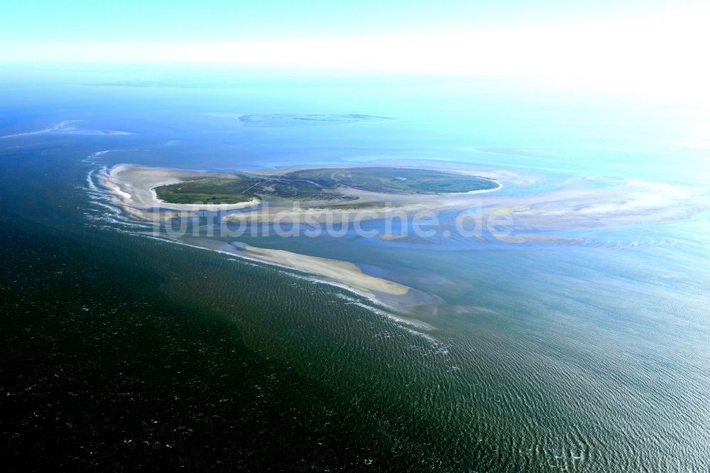 Luftaufnahme Nigehörn - Küstenbereich des Naturschutz- Reservates und Vogelschutzgebietes - Insel in Nigehörn im Bundesland Hamburg