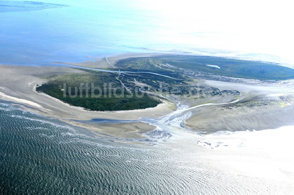 Luftbild Nigehörn - Küstenbereich des Naturschutz- Reservates und Vogelschutzgebietes - Insel in Nigehörn im Bundesland Hamburg