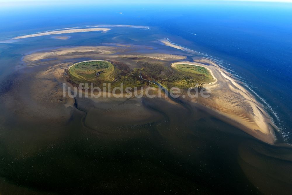 Nigehörn von oben - Küstenbereich des Naturschutz- Reservates und Vogelschutzgebietes - Insel in Nigehörn im Bundesland Hamburg