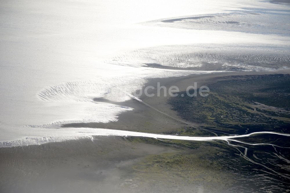 Luftbild Nigehörn - Küstenbereich des Naturschutz- Reservates und Vogelschutzgebietes - Insel in Nigehörn im Bundesland Hamburg