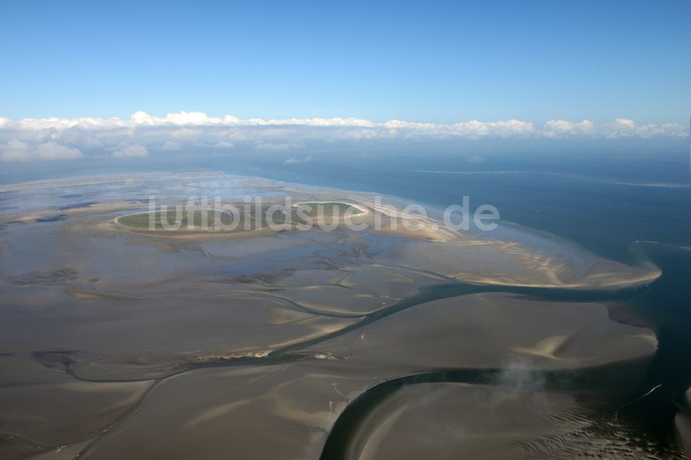 Luftaufnahme Nigehörn - Küstenbereich des Naturschutz- Reservates und Vogelschutzgebietes - Insel in Nigehörn im Bundesland Hamburg