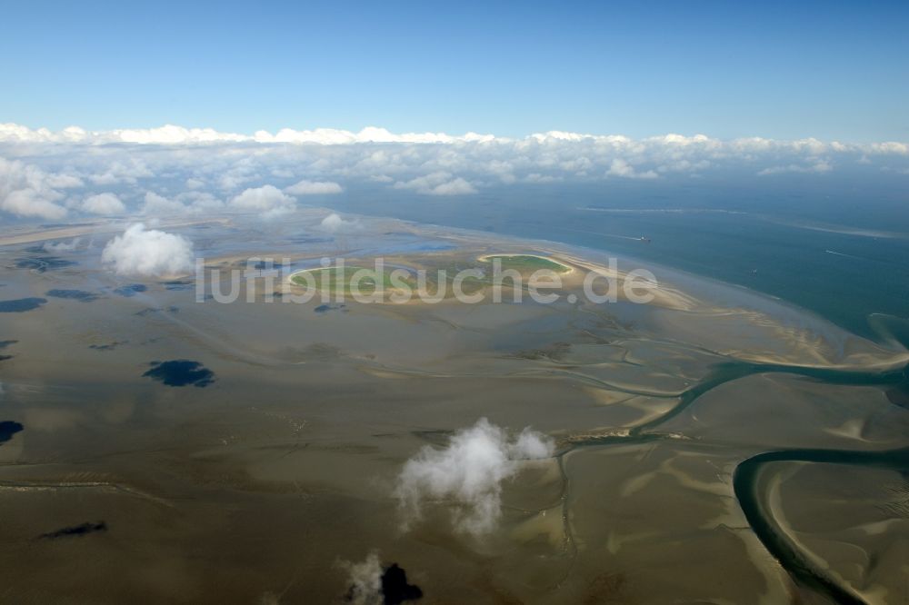 Nigehörn von oben - Küstenbereich des Naturschutz- Reservates und Vogelschutzgebietes - Insel in Nigehörn im Bundesland Hamburg