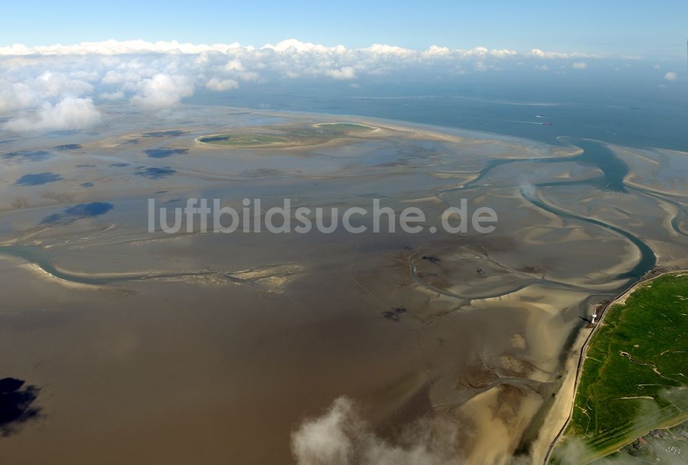 Luftbild Nigehörn - Küstenbereich des Naturschutz- Reservates und Vogelschutzgebietes - Insel in Nigehörn im Bundesland Hamburg