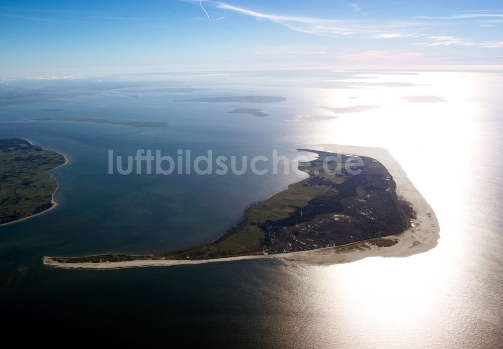 Luftaufnahme Amrum - Küstenbereich der nordfriesischen Nordsee-Insel Amrum im Bundesland Schleswig-Holstein, Deutschland