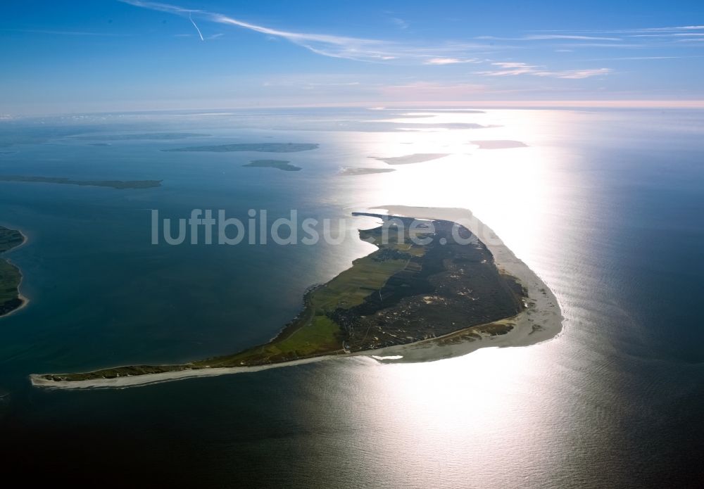 Amrum von oben - Küstenbereich der nordfriesischen Nordsee-Insel Amrum im Bundesland Schleswig-Holstein, Deutschland