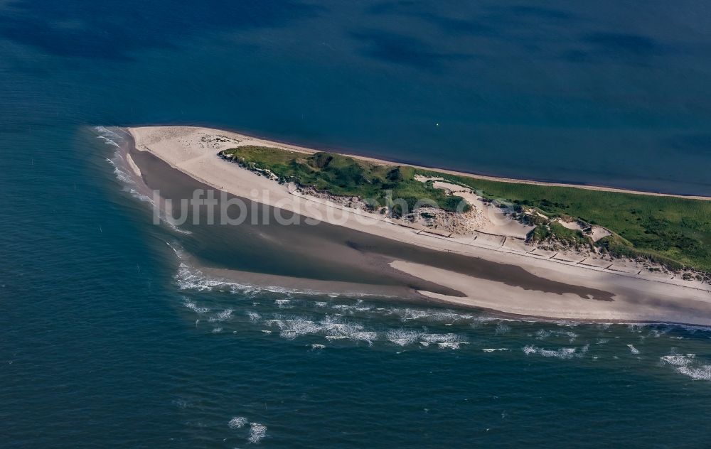 Luftaufnahme Norddorf - Küstenbereich der Nordsee - Insel Amrum in Norddorf im Bundesland Schleswig-Holstein, Deutschland