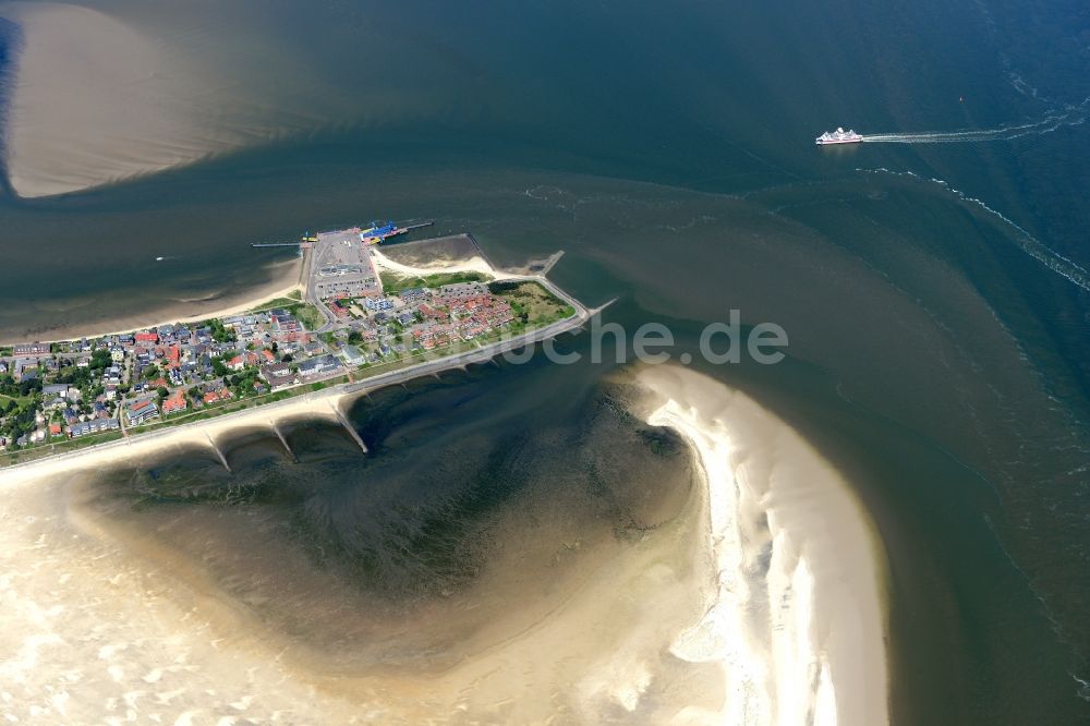 Wittdün auf Amrum von oben - Küstenbereich der Nordsee - Insel Amrum im Bundesland Schleswig-Holstein