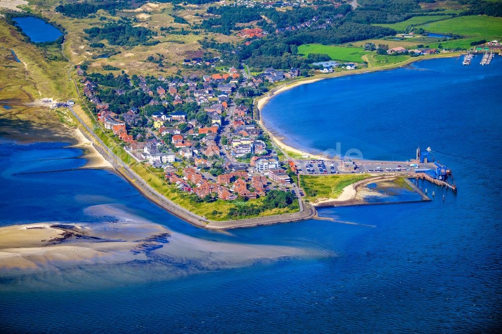 Wittdün auf Amrum von oben - Küstenbereich der Nordsee - Insel Amrum im Bundesland Schleswig-Holstein