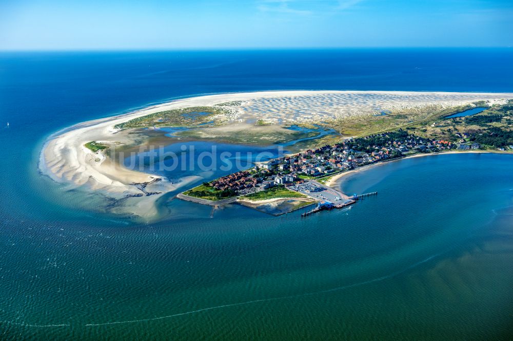 Wittdün auf Amrum von oben - Küstenbereich der Nordsee - Insel Amrum im Bundesland Schleswig-Holstein