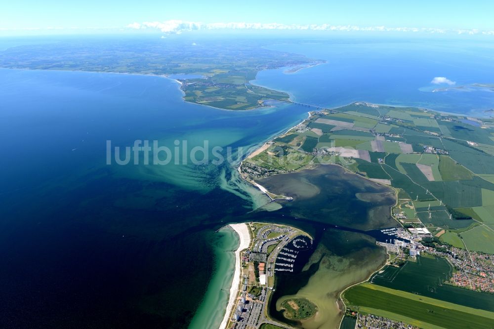 Luftbild Burg auf Fehmarn - Küstenbereich der Nordsee - Insel in Burg auf Fehmarn im Bundesland Schleswig-Holstein