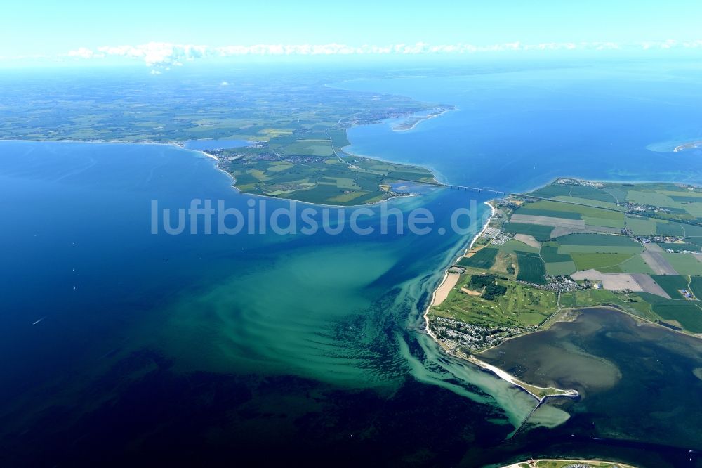 Burg auf Fehmarn von oben - Küstenbereich der Nordsee - Insel in Burg auf Fehmarn im Bundesland Schleswig-Holstein