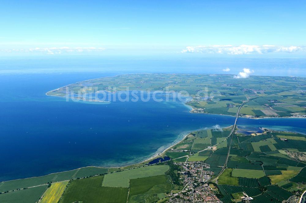 Luftaufnahme Fehmarn - Küstenbereich der Nordsee - Insel in Fehmarn im Bundesland Schleswig-Holstein