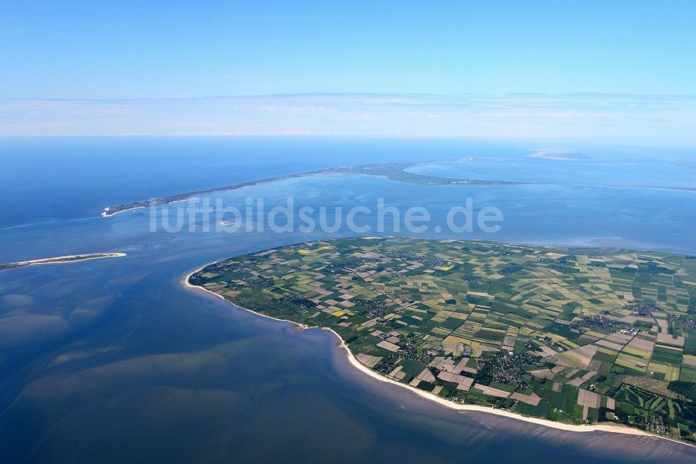 Föhr von oben - Küstenbereich der Nordsee - Insel in Föhr im Bundesland Schleswig-Holstein