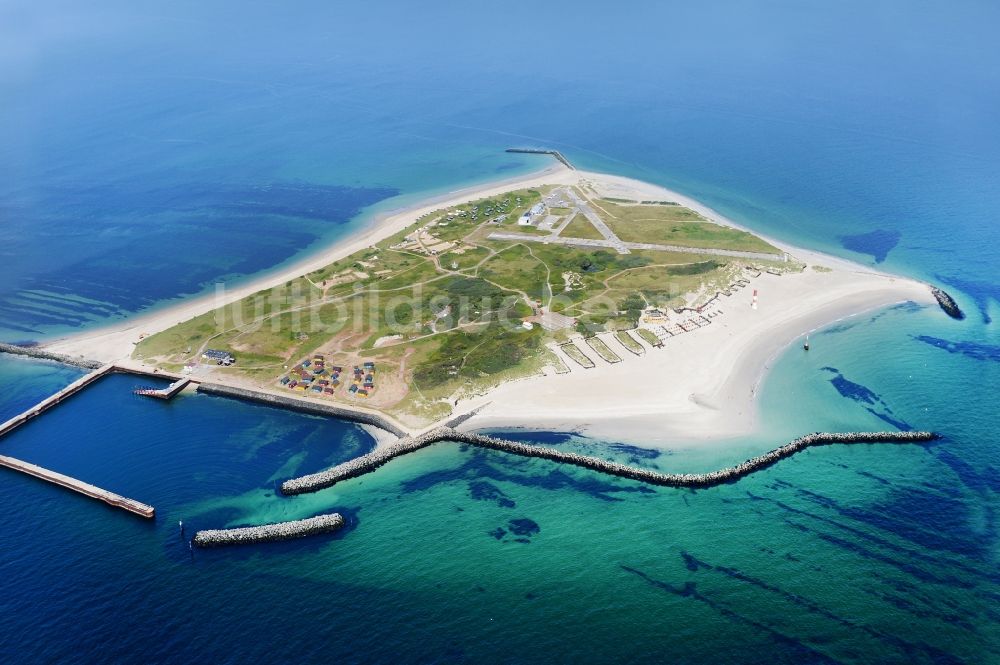 Luftaufnahme Helgoland - Küstenbereich der Nordsee - Insel Helgoland-Dühne in Helgoland im Bundesland Schleswig-Holstein