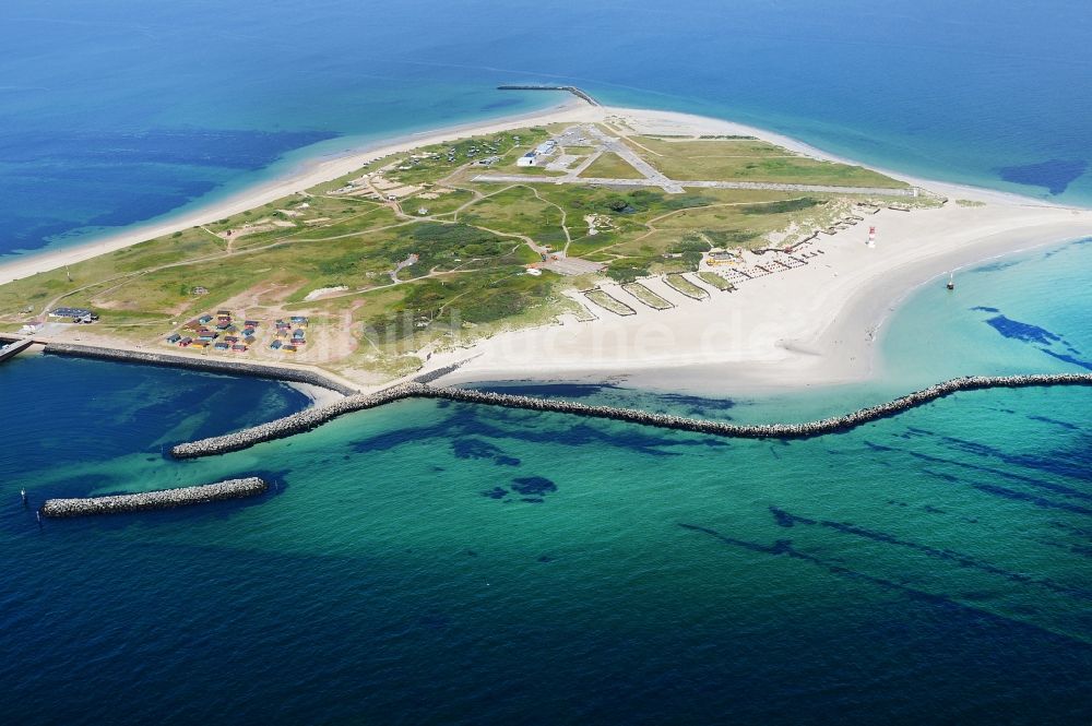 Helgoland von oben - Küstenbereich der Nordsee - Insel Helgoland-Dühne in Helgoland im Bundesland Schleswig-Holstein