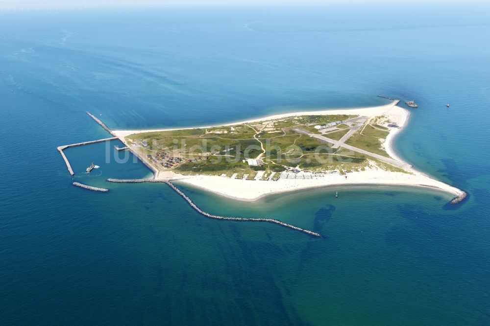 Helgoland von oben - Küstenbereich der Nordsee - Insel Helgoland-Dühne in Helgoland im Bundesland Schleswig-Holstein