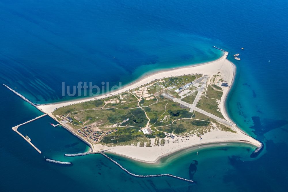 Luftaufnahme Helgoland - Küstenbereich der Nordsee - Insel Helgoland-Dühne in Helgoland im Bundesland Schleswig-Holstein