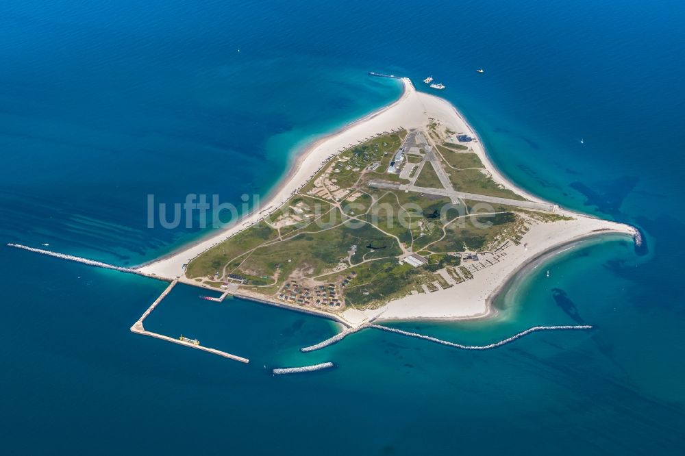 Helgoland von oben - Küstenbereich der Nordsee - Insel Helgoland-Dühne in Helgoland im Bundesland Schleswig-Holstein