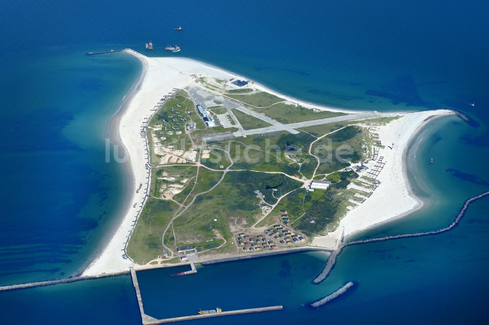 Luftaufnahme Helgoland - Küstenbereich der Nordsee - Insel Helgoland-Dühne in Helgoland im Bundesland Schleswig-Holstein