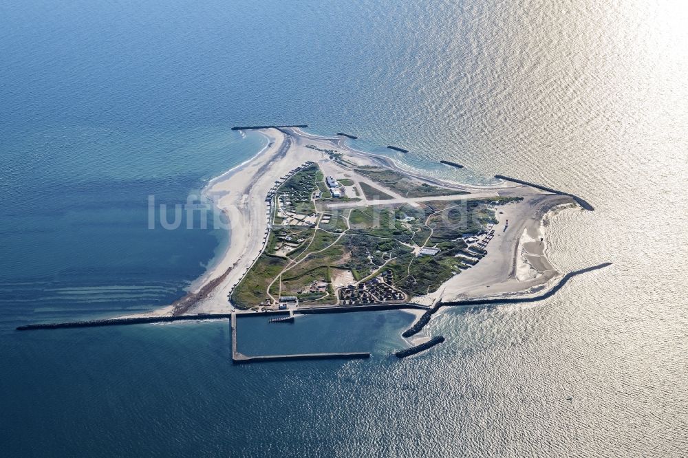 Helgoland von oben - Küstenbereich der Nordsee - Insel Helgoland-Dühne in Helgoland im Bundesland Schleswig-Holstein