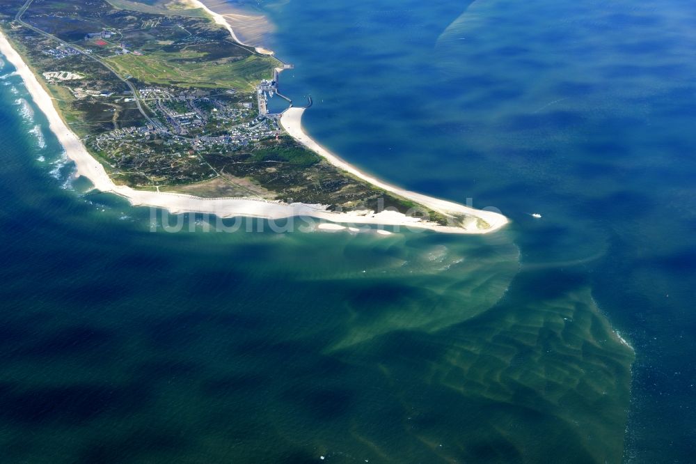 Luftbild Hörnum (Sylt) - Küstenbereich der Nordsee - Insel in Hörnum ( Sylt ) im Bundesland Schleswig-Holstein