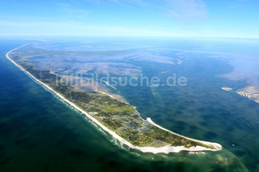 Hörnum (Sylt) von oben - Küstenbereich der Nordsee - Insel in Hörnum ( Sylt ) im Bundesland Schleswig-Holstein