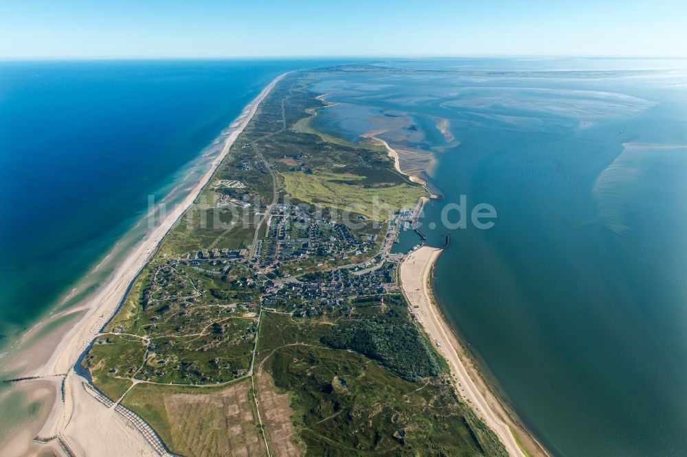 Luftbild Hörnum (Sylt) - Küstenbereich der Nordsee - Insel in Hörnum ( Sylt ) im Bundesland Schleswig-Holstein