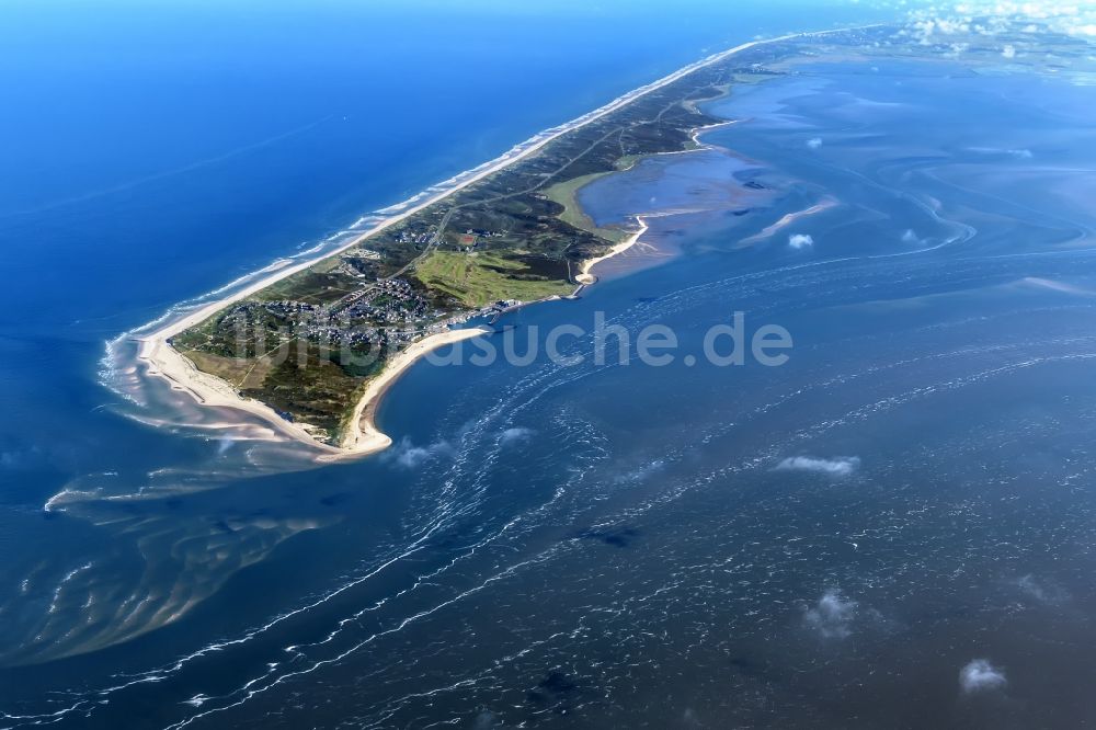 Luftaufnahme Hörnum (Sylt) - Küstenbereich der Nordsee - Insel in Hörnum ( Sylt ) im Bundesland Schleswig-Holstein