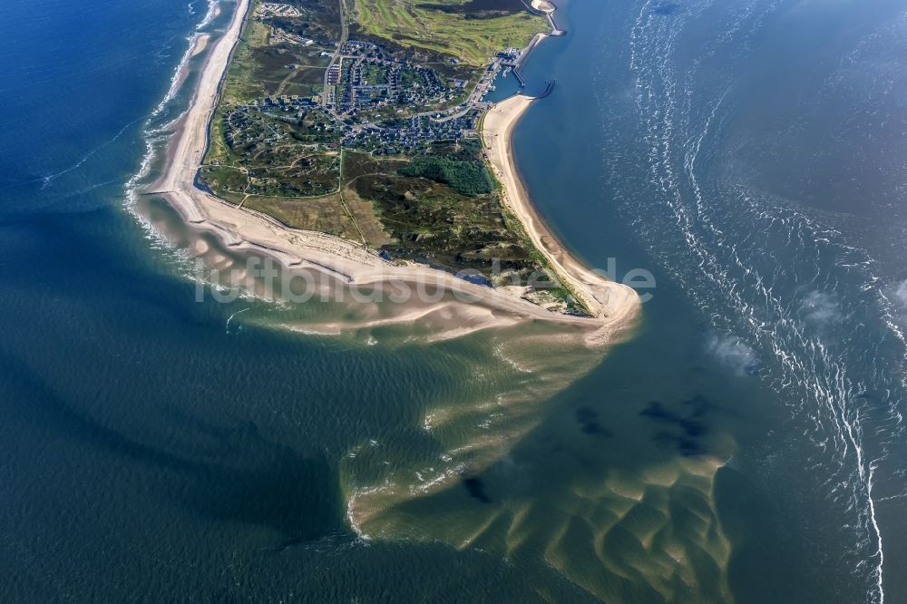 Hörnum (Sylt) von oben - Küstenbereich der Nordsee - Insel in Hörnum ( Sylt ) im Bundesland Schleswig-Holstein