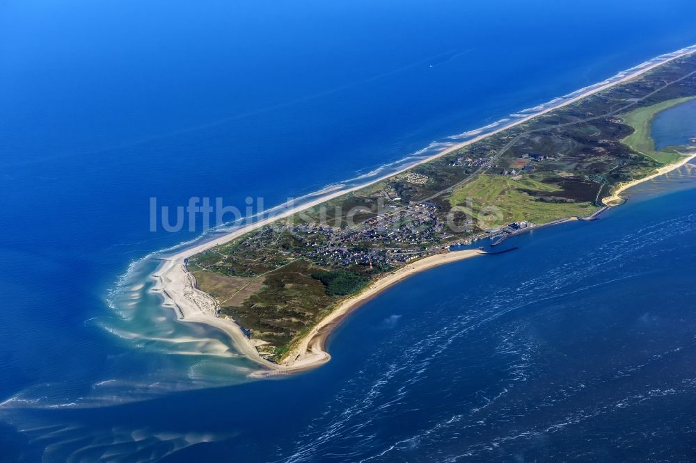 Hörnum (Sylt) aus der Vogelperspektive: Küstenbereich der Nordsee - Insel in Hörnum ( Sylt ) im Bundesland Schleswig-Holstein