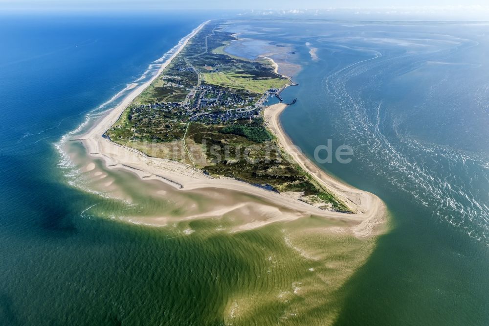 Luftbild Hörnum (Sylt) - Küstenbereich der Nordsee - Insel in Hörnum ( Sylt ) im Bundesland Schleswig-Holstein