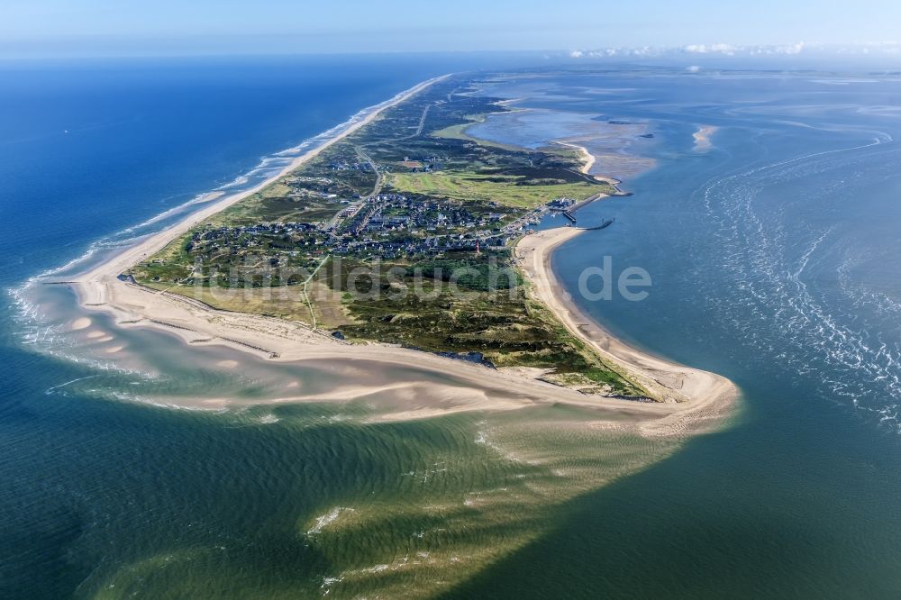 Hörnum (Sylt) von oben - Küstenbereich der Nordsee - Insel in Hörnum ( Sylt ) im Bundesland Schleswig-Holstein