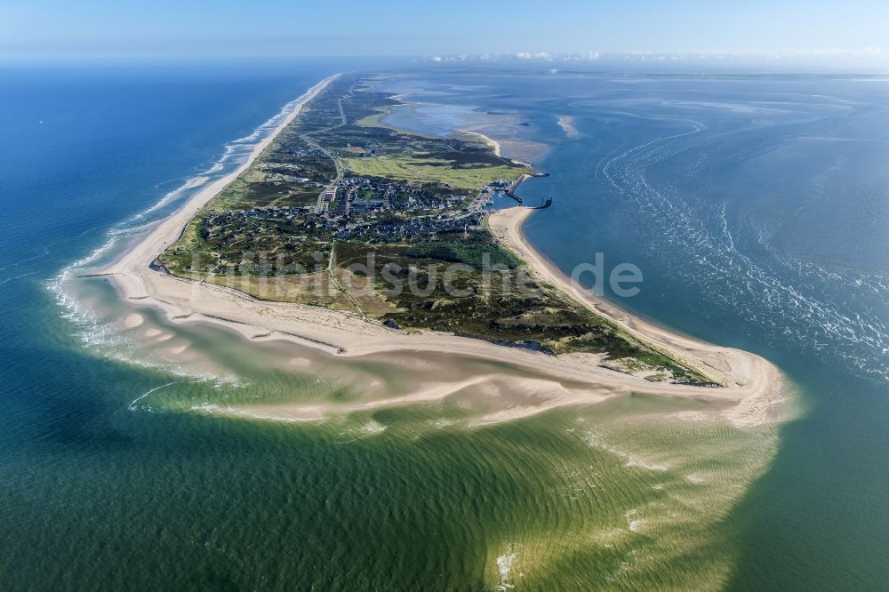 Hörnum (Sylt) aus der Vogelperspektive: Küstenbereich der Nordsee - Insel in Hörnum ( Sylt ) im Bundesland Schleswig-Holstein