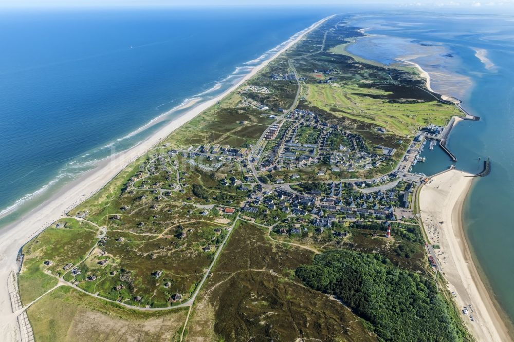 Hörnum (Sylt) von oben - Küstenbereich der Nordsee - Insel in Hörnum ( Sylt ) im Bundesland Schleswig-Holstein