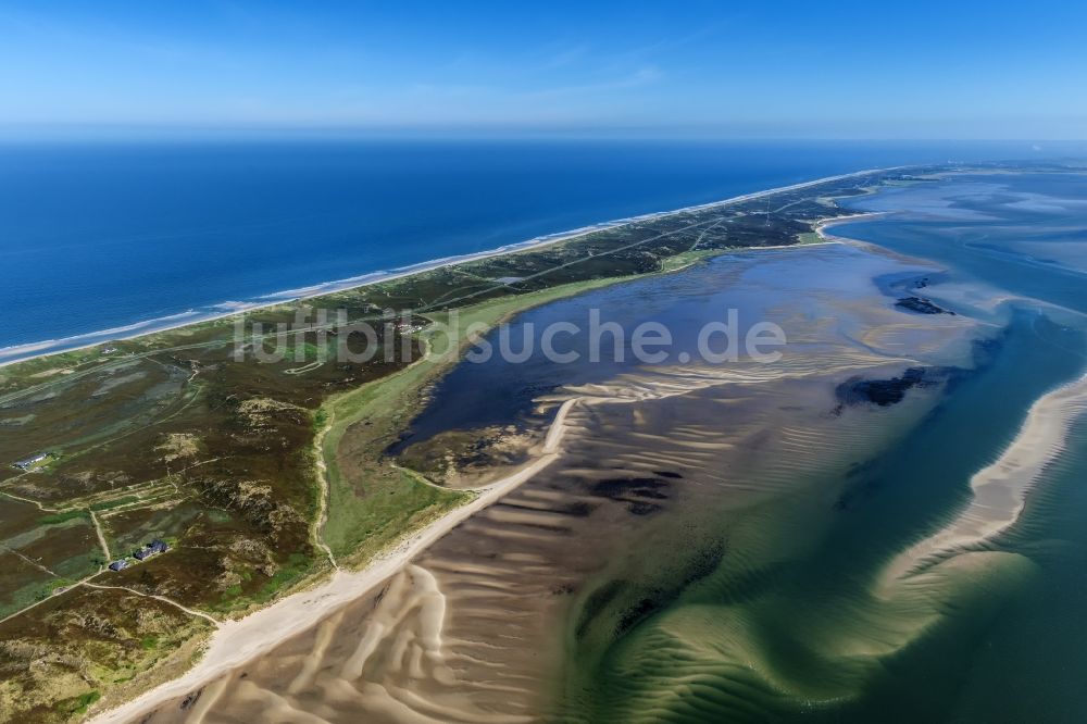 Hörnum (Sylt) von oben - Küstenbereich der Nordsee - Insel in Hörnum ( Sylt ) im Bundesland Schleswig-Holstein