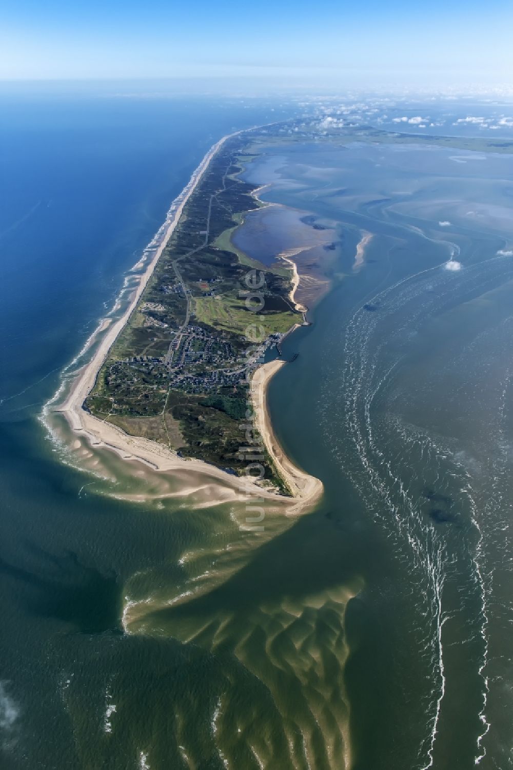 Hörnum (Sylt) von oben - Küstenbereich der Nordsee - Insel in Hörnum ( Sylt ) im Bundesland Schleswig-Holstein