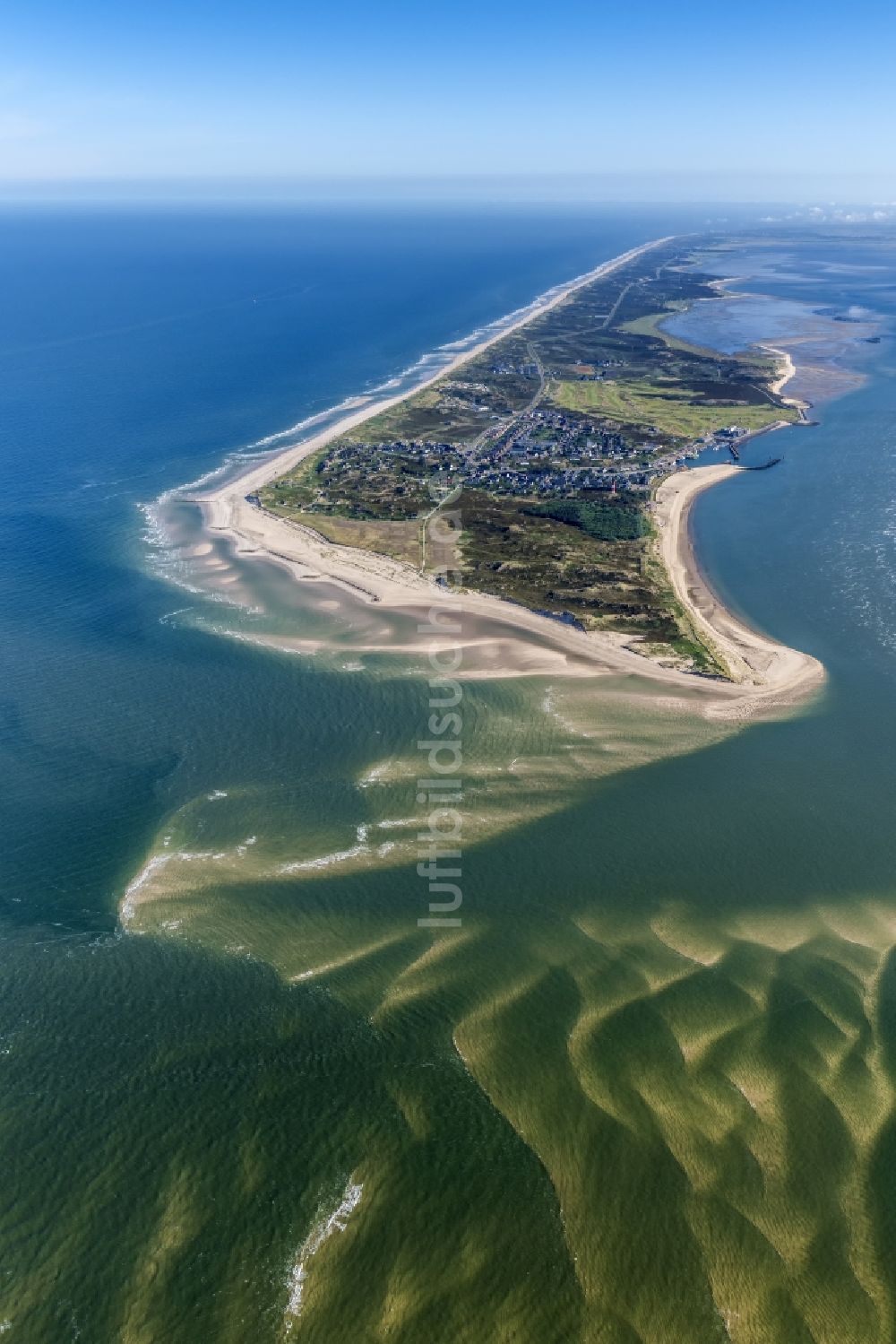 Hörnum (Sylt) von oben - Küstenbereich der Nordsee - Insel in Hörnum ( Sylt ) im Bundesland Schleswig-Holstein