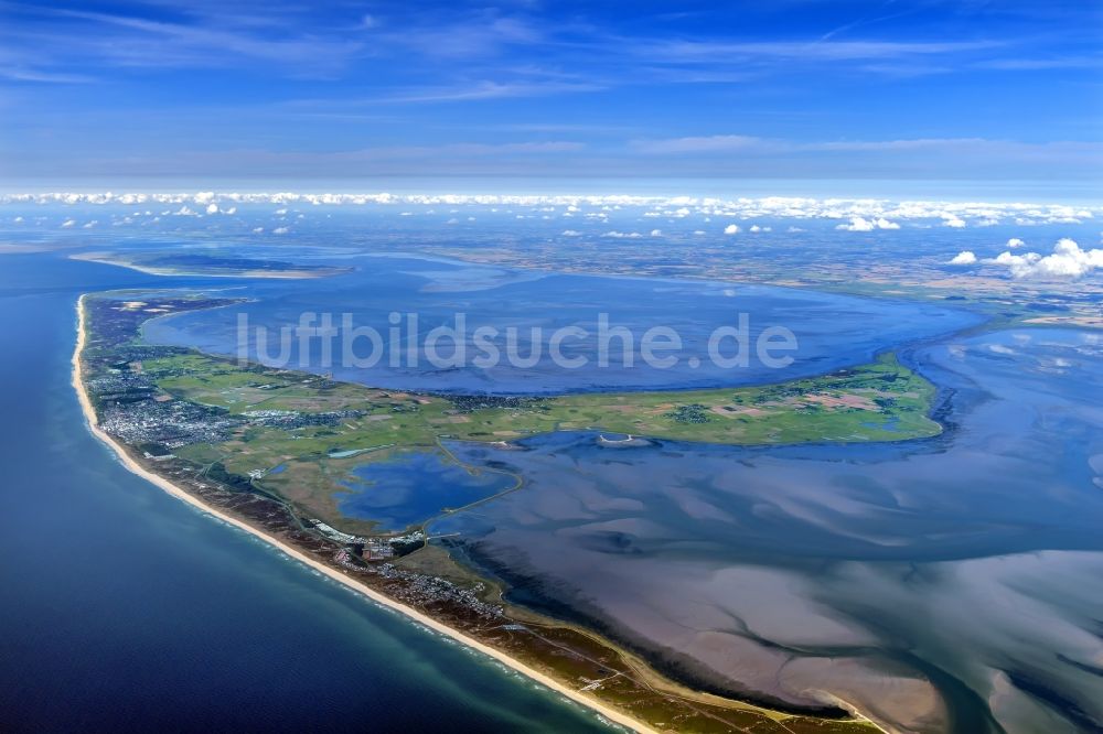 Luftbild Hörnum (Sylt) - Küstenbereich der Nordsee - Insel in Hörnum ( Sylt ) im Bundesland Schleswig-Holstein