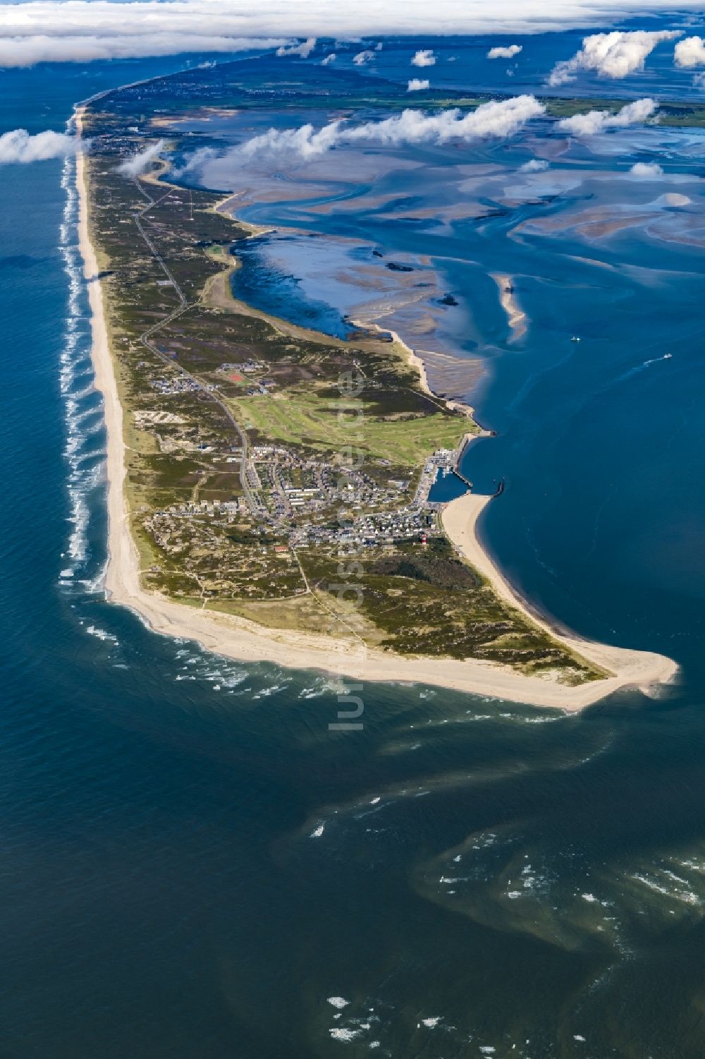 Hörnum (Sylt) von oben - Küstenbereich der Nordsee - Insel in Hörnum ( Sylt ) im Bundesland Schleswig-Holstein