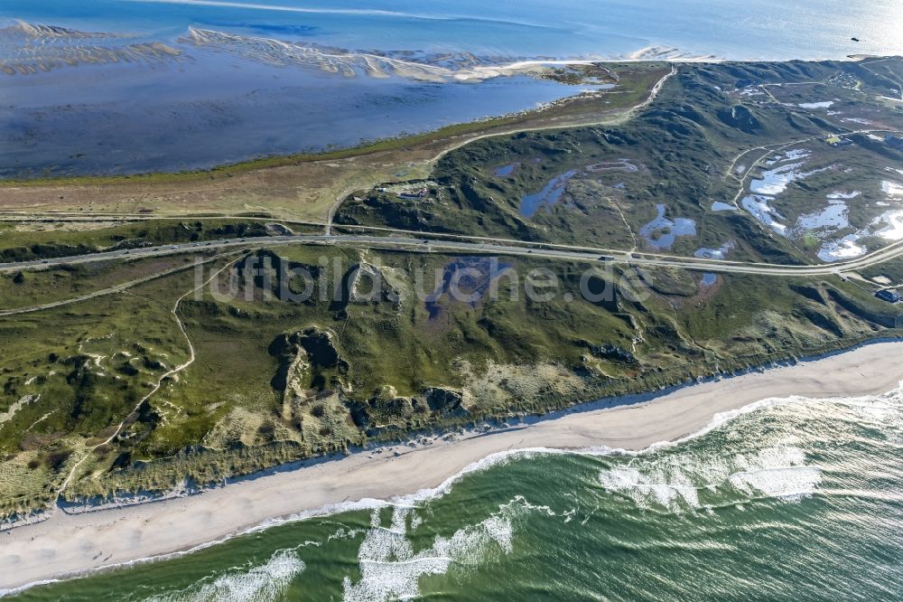 Hörnum (Sylt) von oben - Küstenbereich der Nordsee - Insel in Hörnum ( Sylt ) im Bundesland Schleswig-Holstein