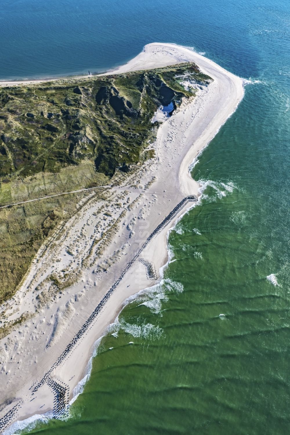 Hörnum (Sylt) von oben - Küstenbereich der Nordsee - Insel in Hörnum ( Sylt ) im Bundesland Schleswig-Holstein